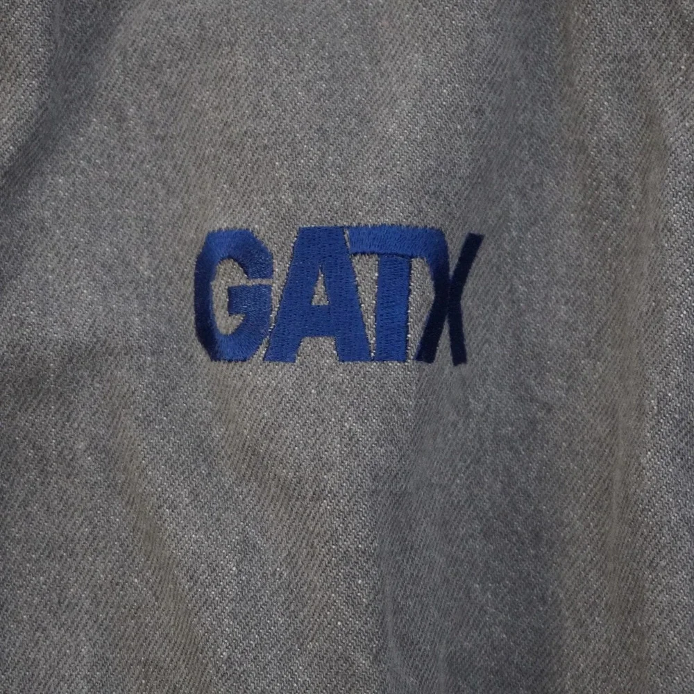 Vintage International Denim GATX Bomber Jacket Mens XL Grey Blue Two Tone Canada